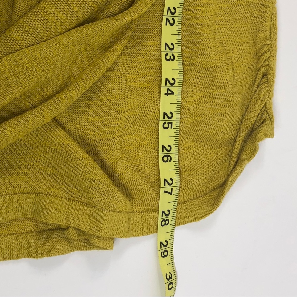 Anthropologie Shirred Collar Yellow Cardigan S - Picture 7 of 8